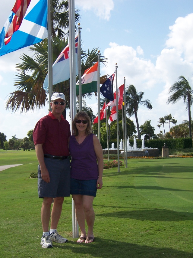 With my wife outside the Doral clubhouse